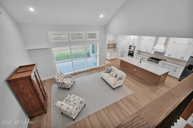 a view of yard with swimming pool