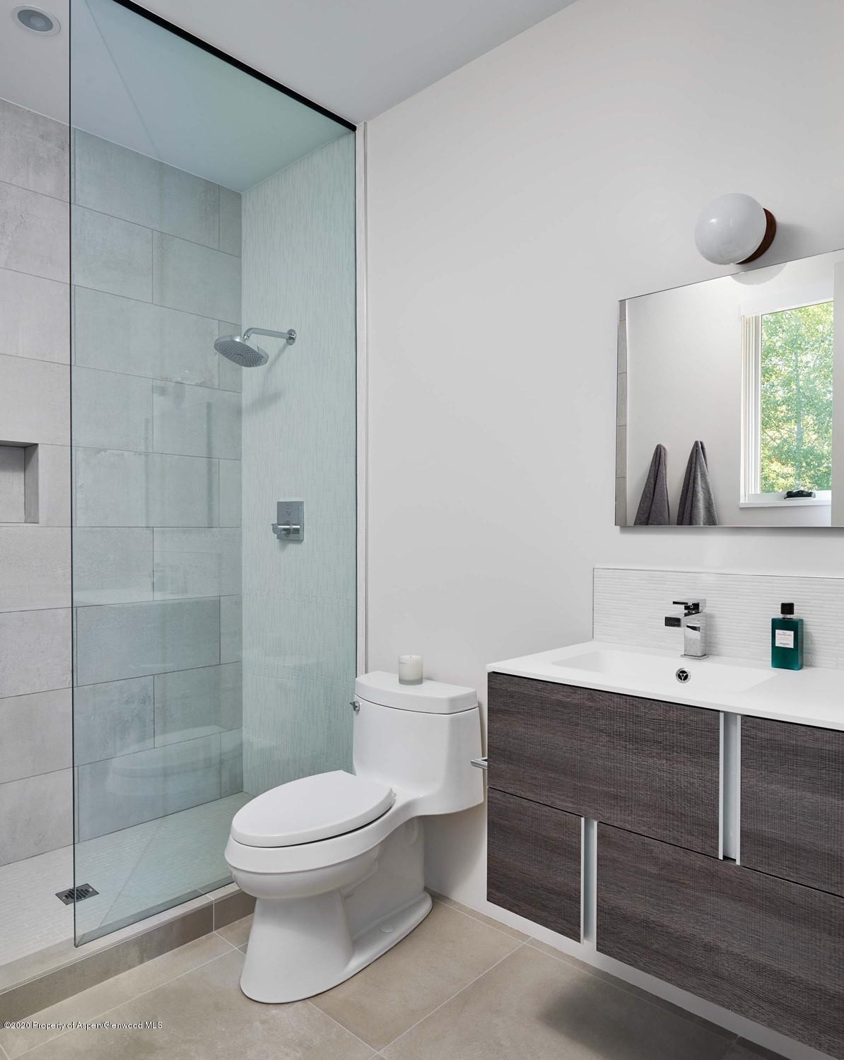 336 Allison Lane, Unit A Basalt, CO 81621 - Photo 17 of 18 a bathroom with a toilet a sink and shower