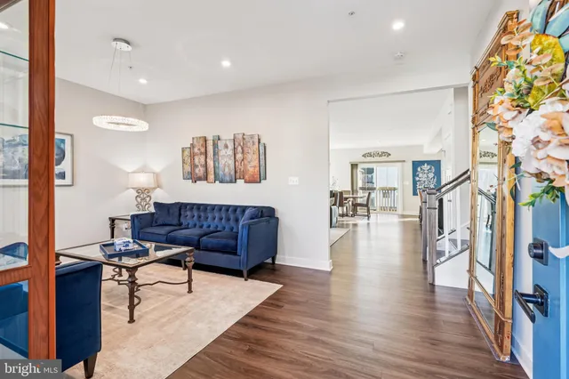 a living room with couches and a coffee table