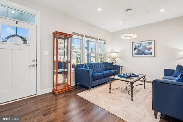 a living room with furniture and a couch