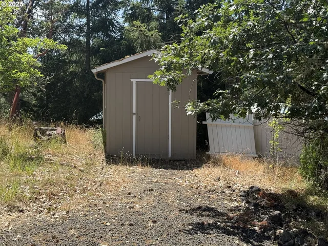 a backyard of a house