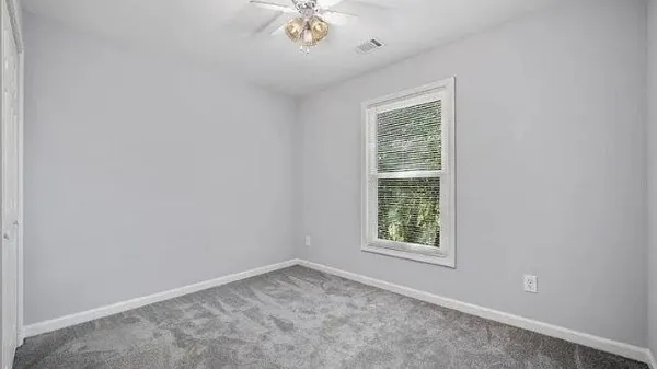 an empty room with a window