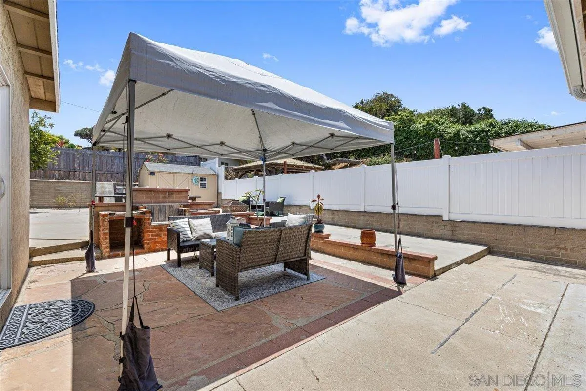 6295 Calle Pavana San Diego, CA 92139 - Photo 23 of 27 a view of a terrace with couches and potted plants