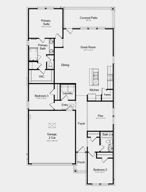 5611 Pistachio Place Rosenberg, TX 77471 - Photo 7 of 7 Floor Plan - Additional Highlights Include: extended LVP flooring into the flex room