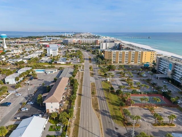an aerial view of a city
