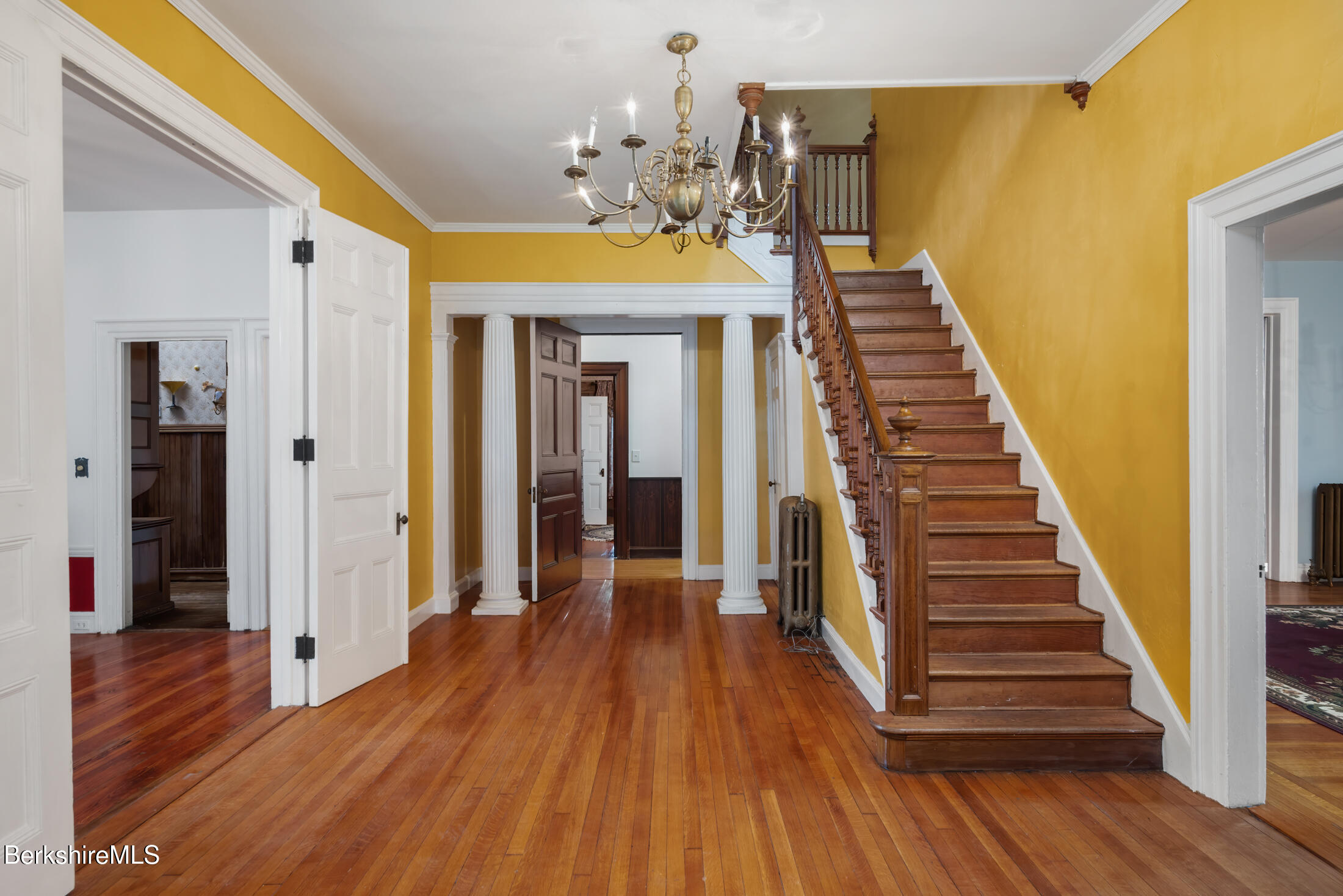 34 Ny Route Petersburg, NY 12138 - Photo 17 of 59 a view of a hallway view with wooden floor and staircase