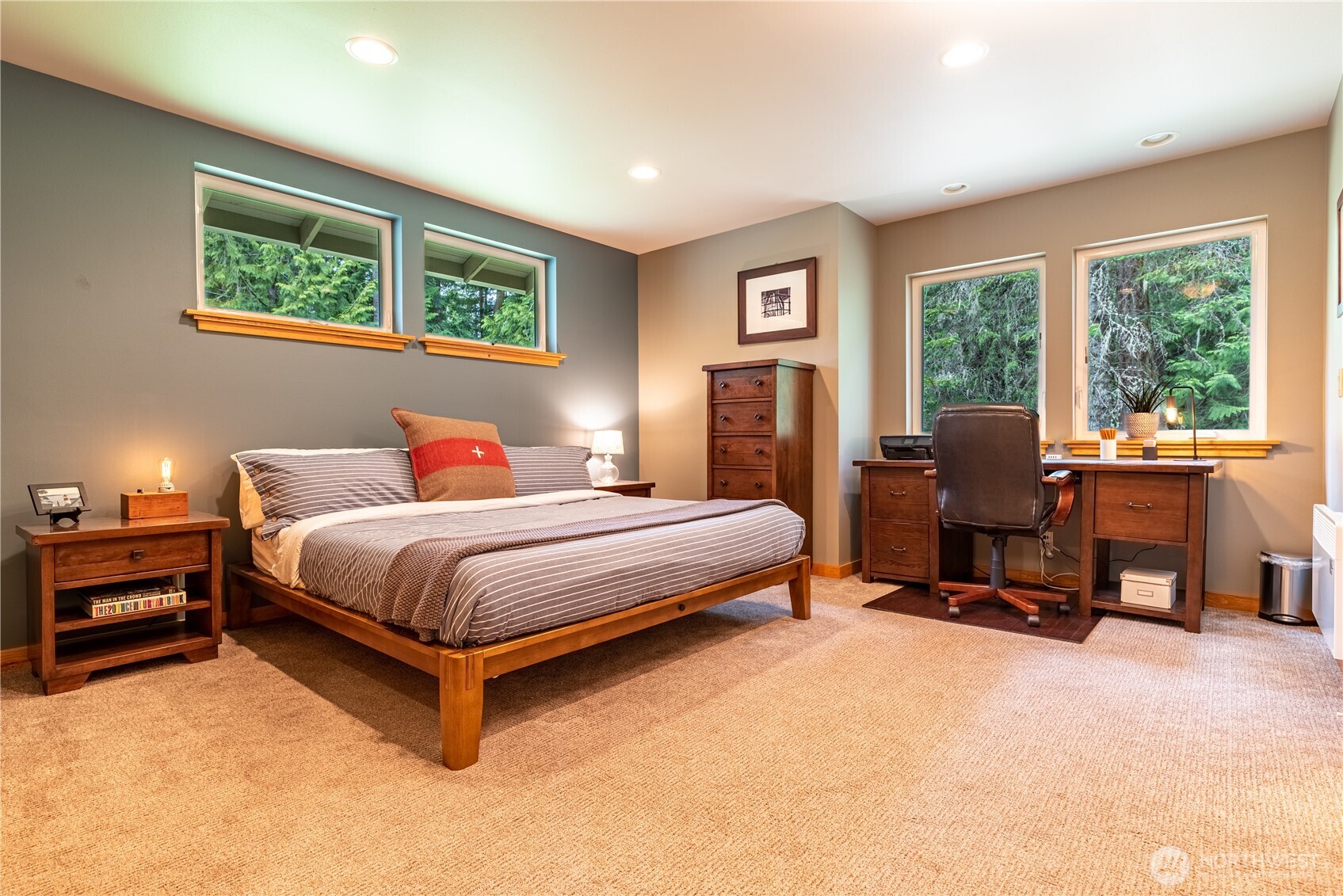 744 Tarte Road Friday Harbor, WA 98250 - Photo 14 of 35 a bedroom with a bed and a desk
