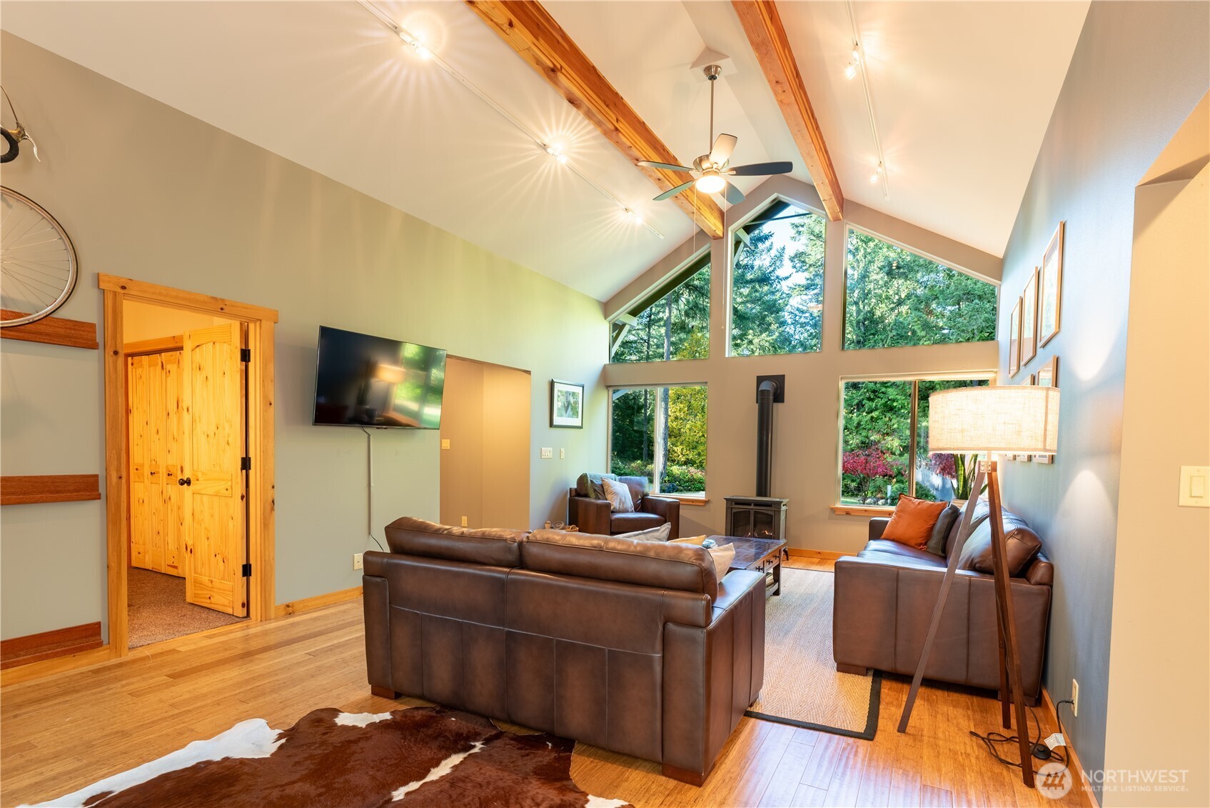 744 Tarte Road Friday Harbor, WA 98250 - Photo 21 of 35 a living room with furniture and a large window