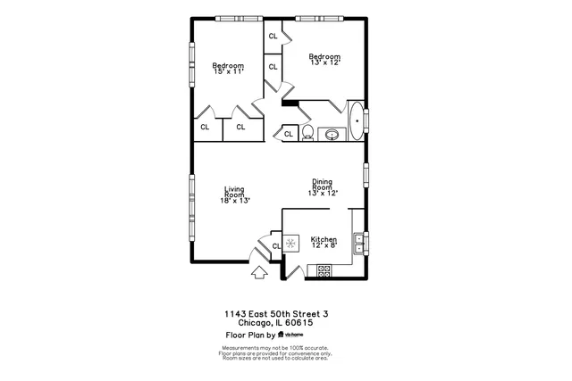 $1,950 | 1143 East 50th Street, Unit 3S, Chicago, IL 60615