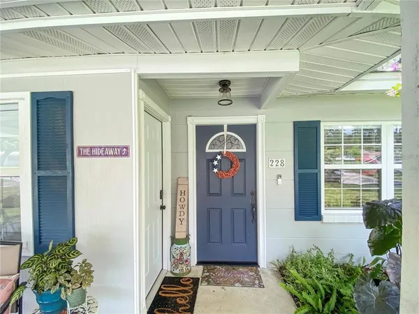 a front view of a house