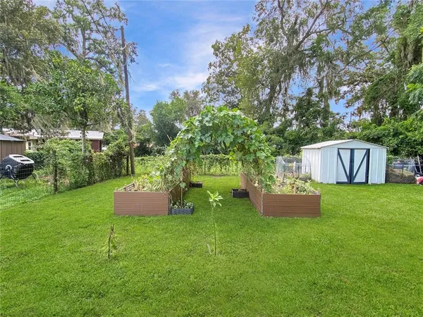 a garden view