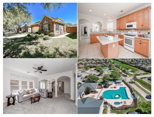a view of living room kitchen and mountain view