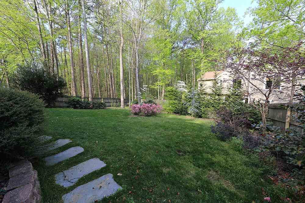 7809 Ketley Court Raleigh, NC 27615 - Photo 27 of 30 Side entrance to fenced in back yard with lovely bushes and flowers. Back Yard