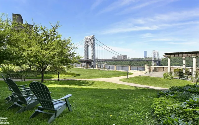 a view of a big yard with swimming pool and lawn chairs