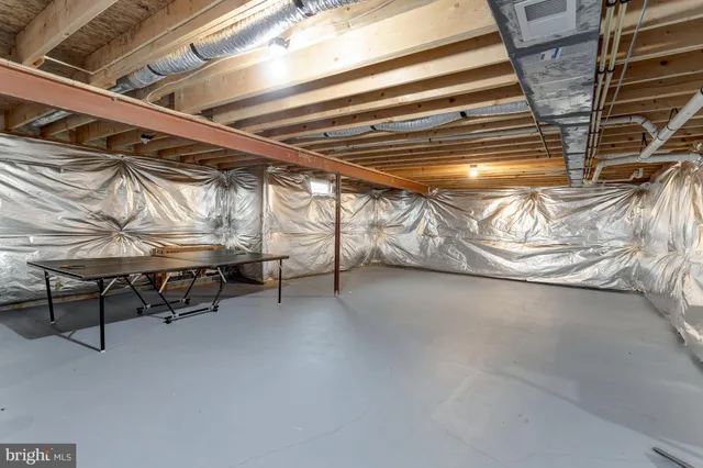 a view of a room with racks