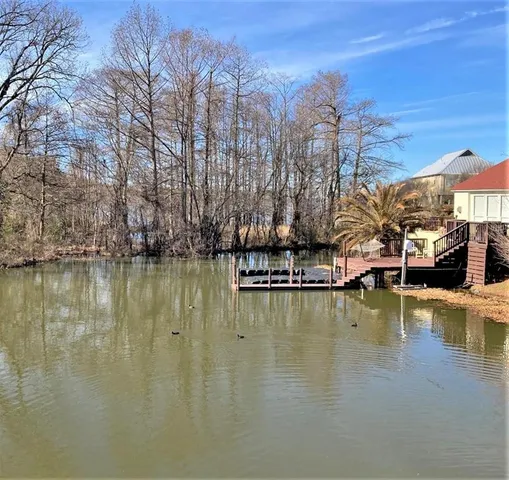 a view of a park with swings and slides