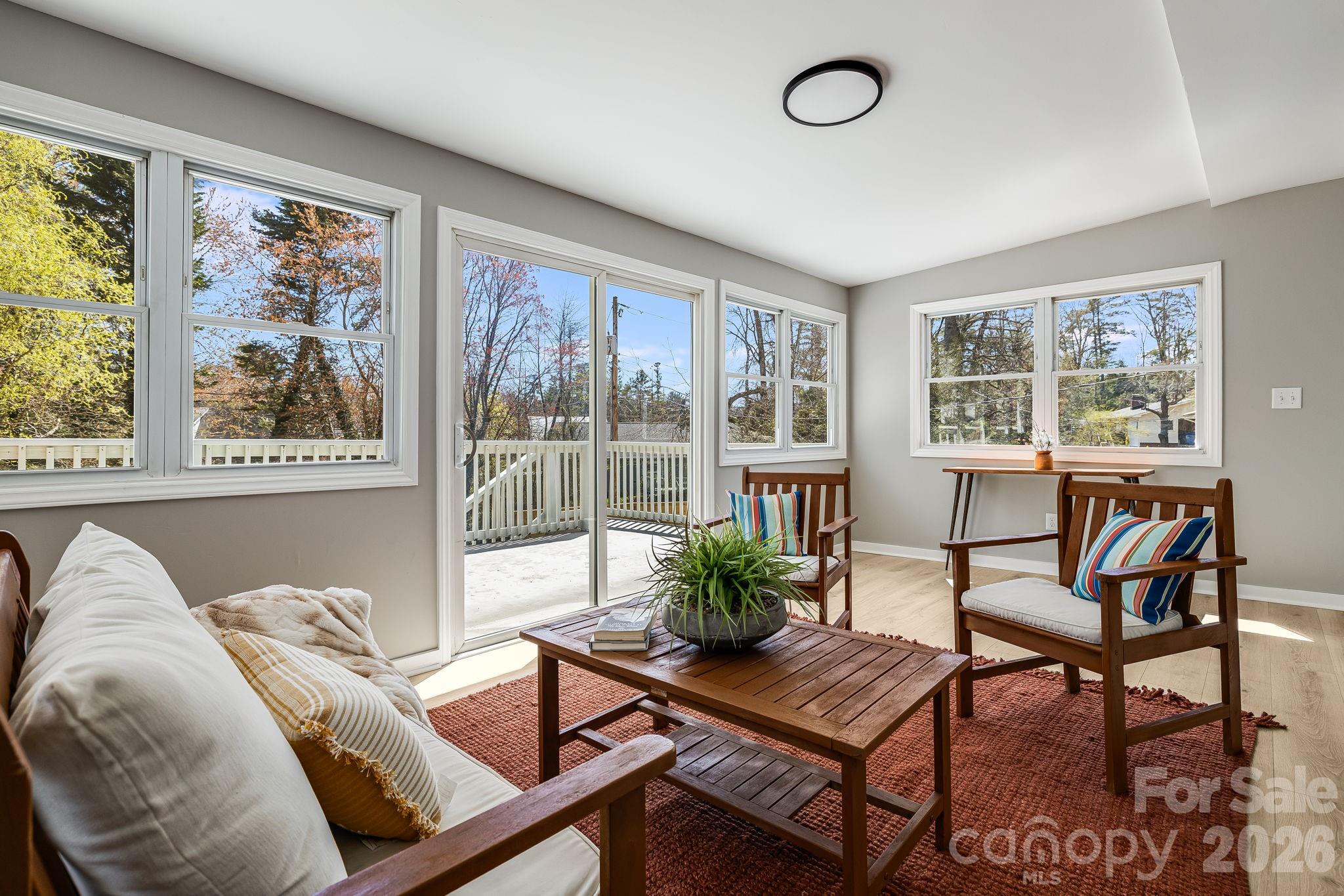 107 Balsam Road Hendersonville, NC 28792 - Photo 13 of 44 a view of a livingroom with furniture window and outside view