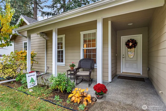 a front view of a house