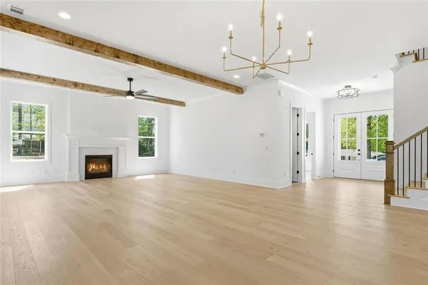 an empty room with a window