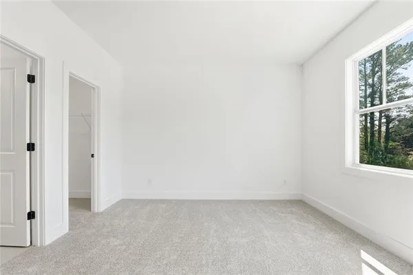 an empty room with a window