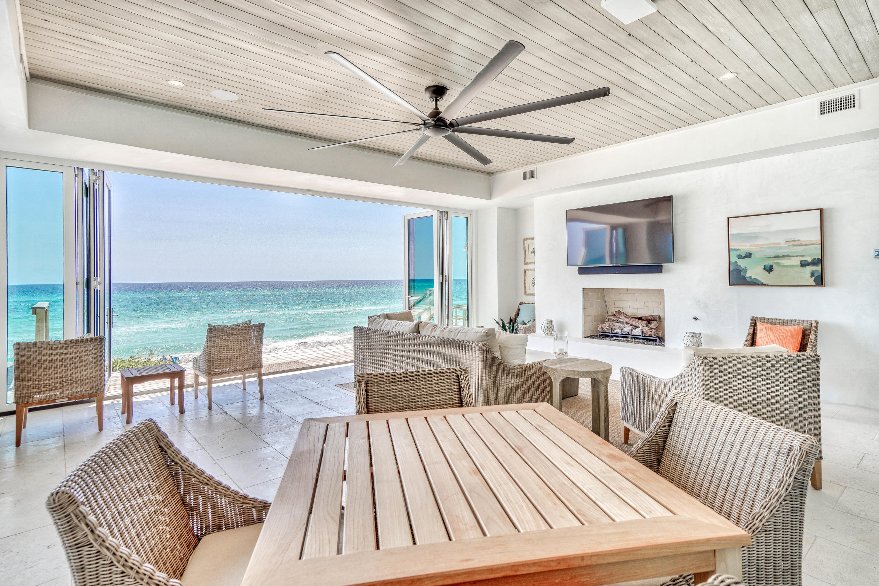 153 Pelican Cir Inlet Beach, Unit A Inlet Beach, FL 32461 - Photo 46 of 94 a living room with furniture and a large window