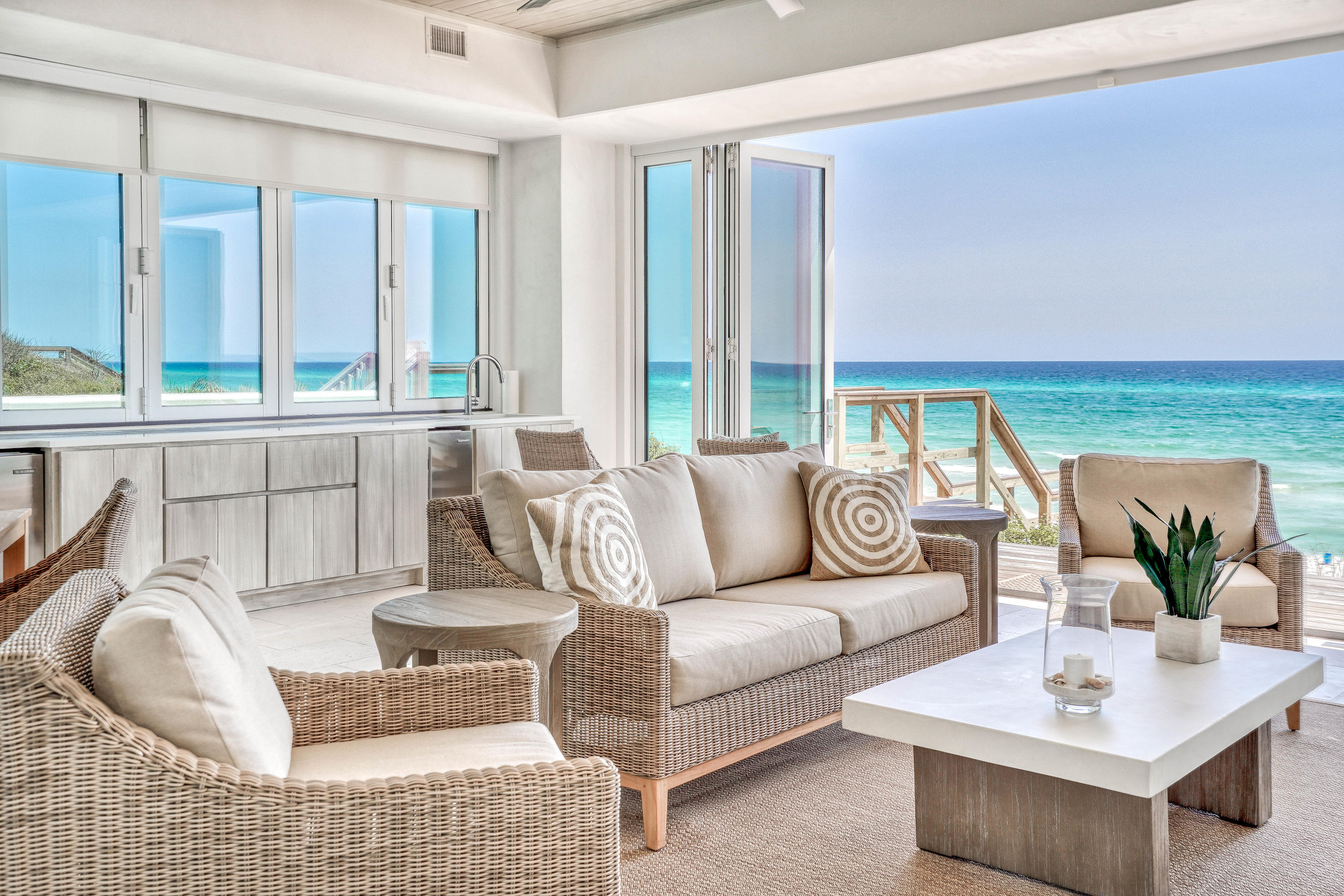 153 Pelican Cir Inlet Beach, Unit A Inlet Beach, FL 32461 - Photo 47 of 94 a living room with furniture and large windows
