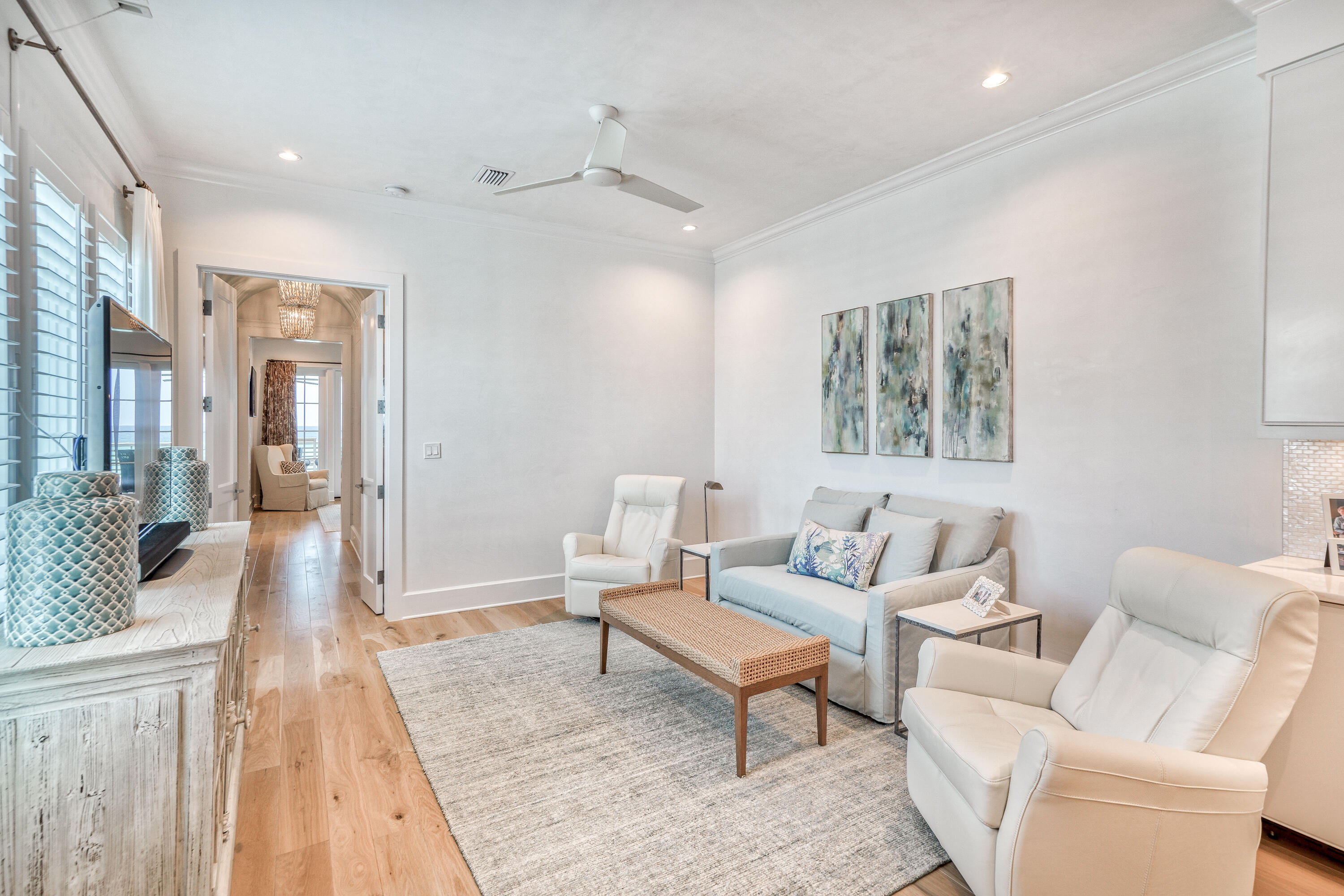 153 Pelican Cir Inlet Beach, Unit A Inlet Beach, FL 32461 - Photo 58 of 94 a living room with furniture and a wooden floor