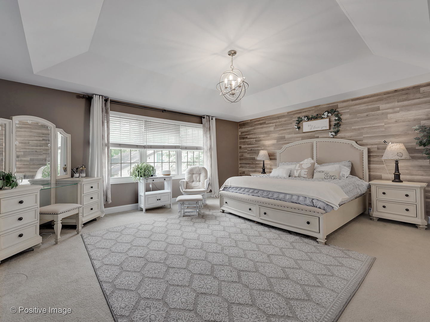 27W617 Garys Mill Road Winfield, IL 60190 - Photo 17 of 35 a spacious bedroom with a bed and window