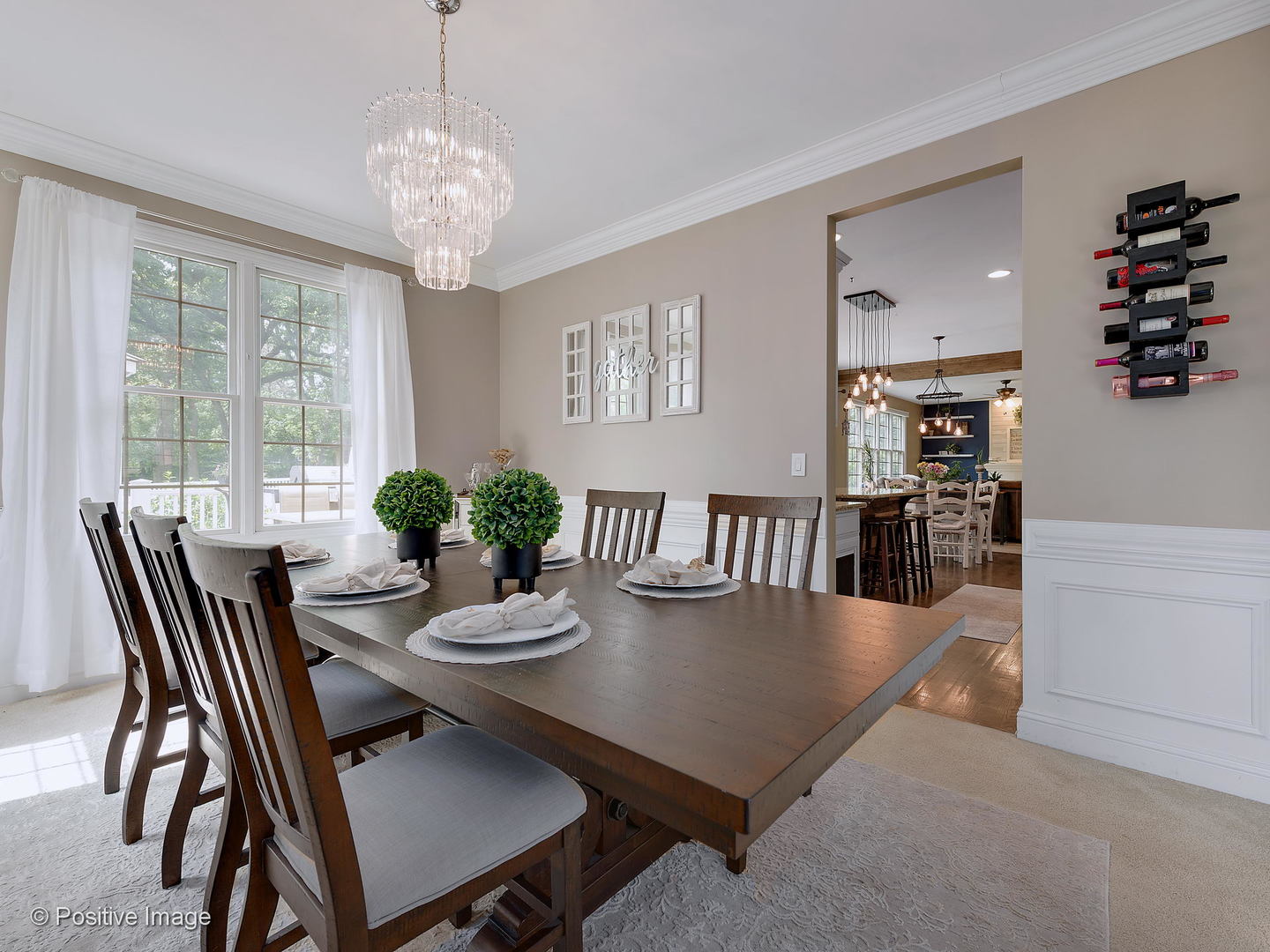 27W617 Garys Mill Road Winfield, IL 60190 - Photo 6 of 35 a view of a dining room with furniture window and outside view