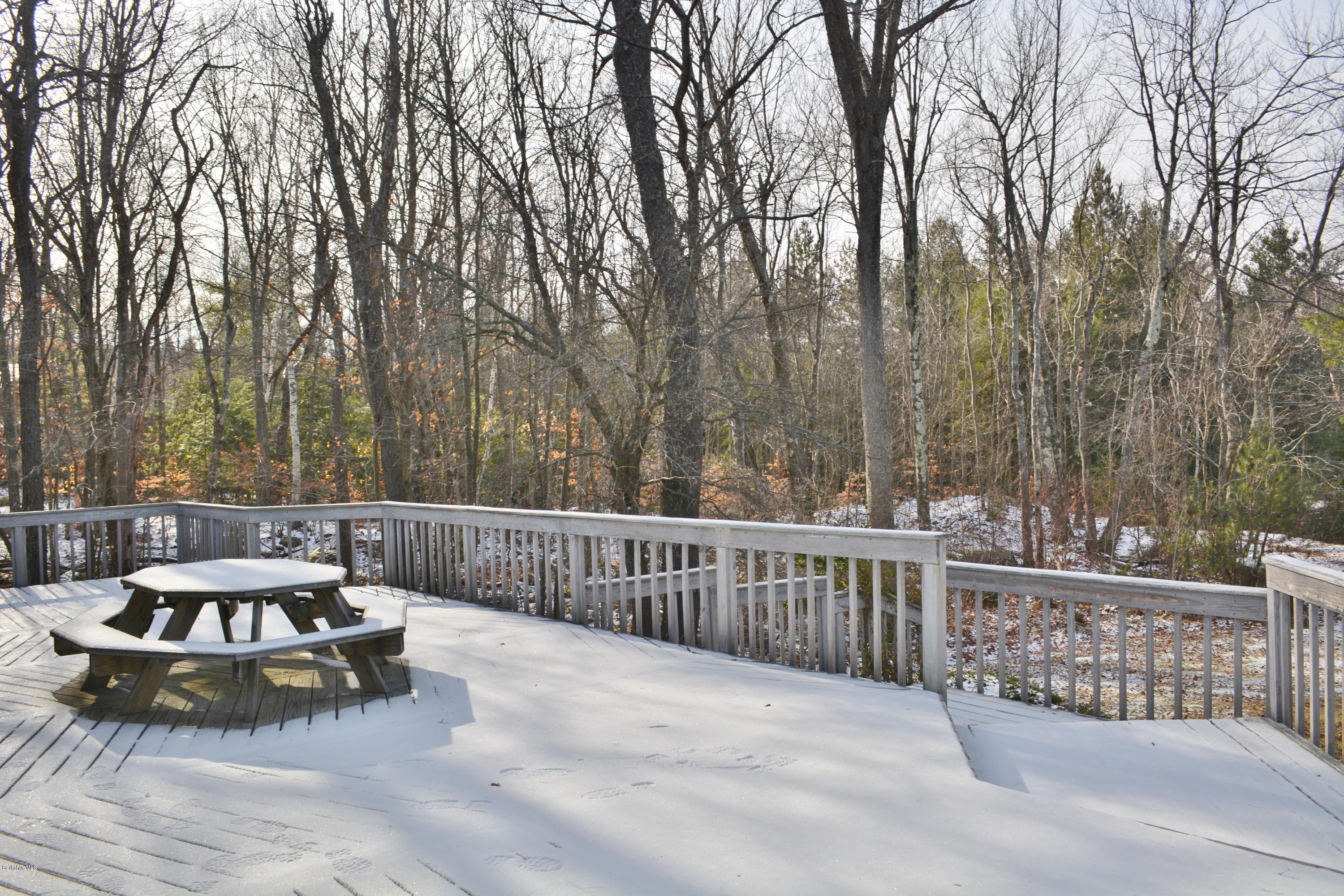 670 Bonny Rigg Hill Road Becket, MA 01223 - Photo 4 of 23 a view of a roof deck with furniture and trees