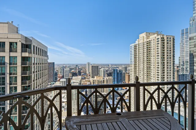 a view of balcony with city view
