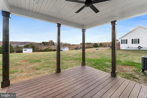 a view of a deck with outdoor space