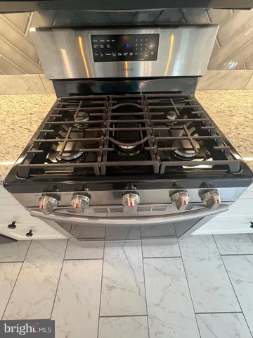 a porch with seating space