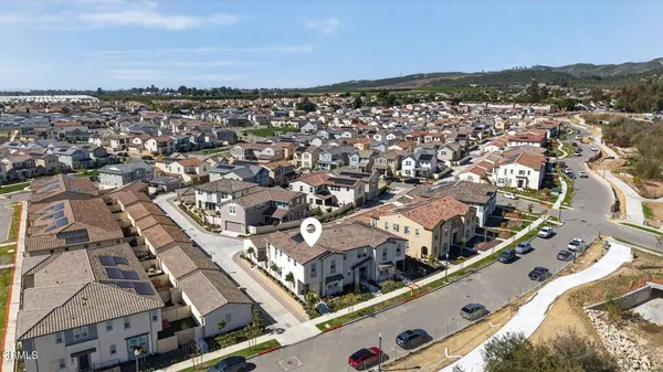 an aerial view of multiple house