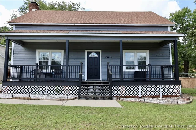 a front view of a house