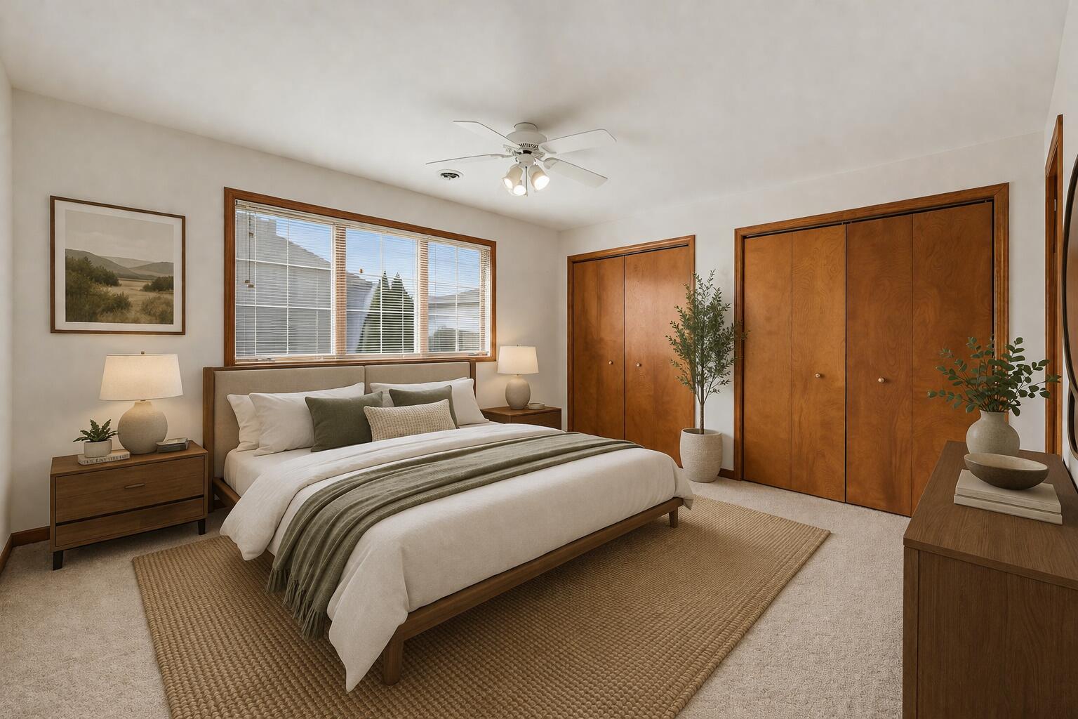 950 Blue Jay Way Dyer, IN 46311 - Photo 15 of 21 a bedroom with a bed and a chandelier