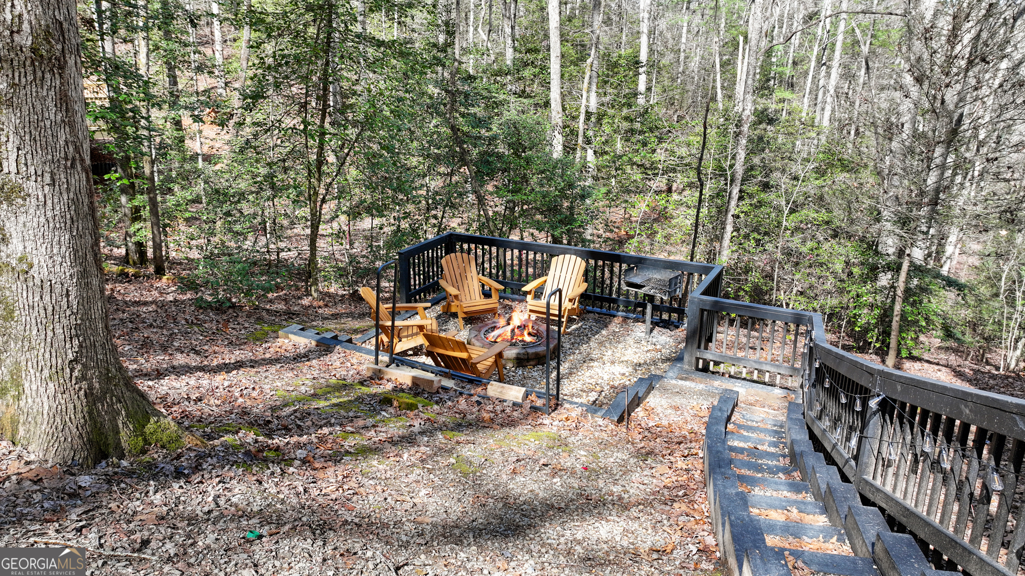 222 Icy Lane Blue Ridge, GA 30513 - Photo 2 of 37 a view of a patio with a table and chairs