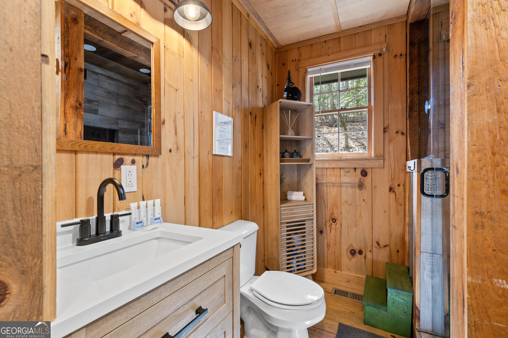 222 Icy Lane Blue Ridge, GA 30513 - Photo 23 of 37 a bathroom with a sink a toilet and shower