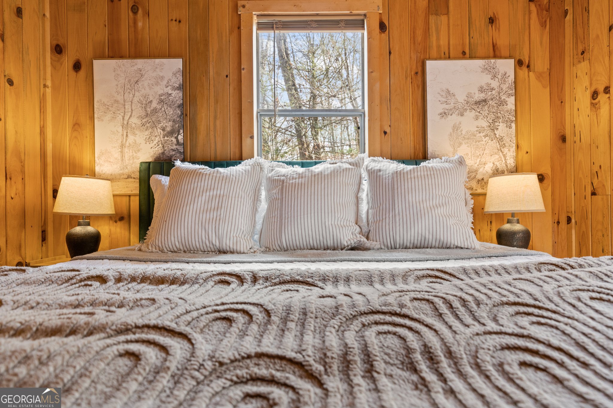 222 Icy Lane Blue Ridge, GA 30513 - Photo 28 of 37 a bedroom with a bed and wooden floor