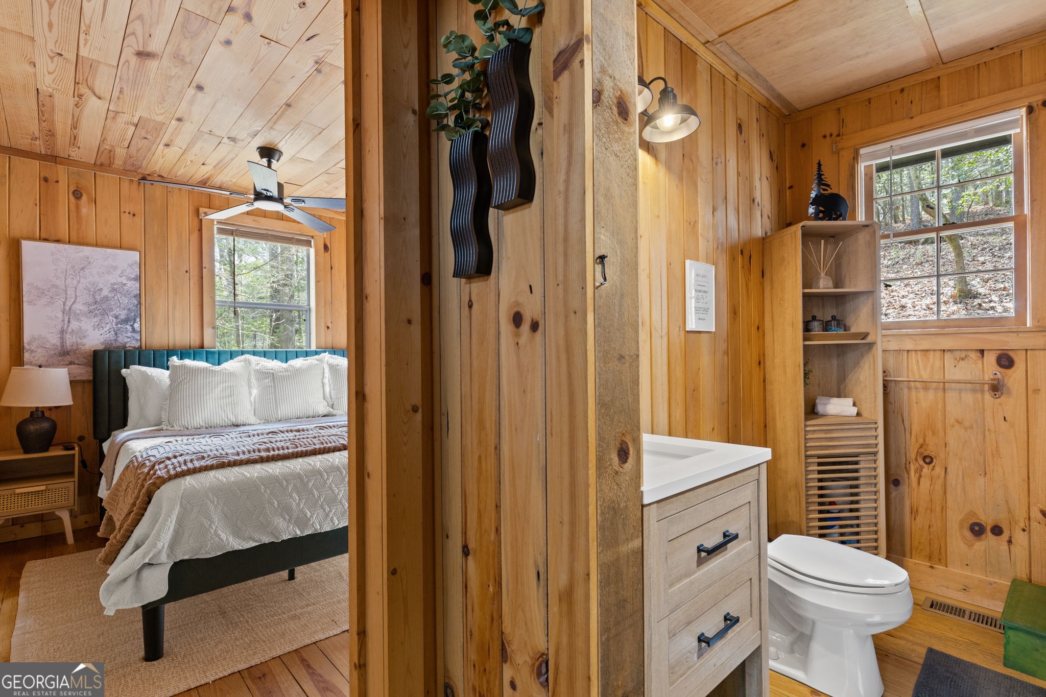 222 Icy Lane Blue Ridge, GA 30513 - Photo 30 of 37 a bathroom with a toilet sink and shower