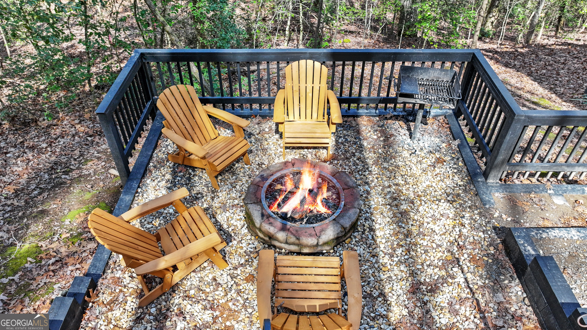 222 Icy Lane Blue Ridge, GA 30513 - Photo 3 of 37 a view of a two chairs on the deck