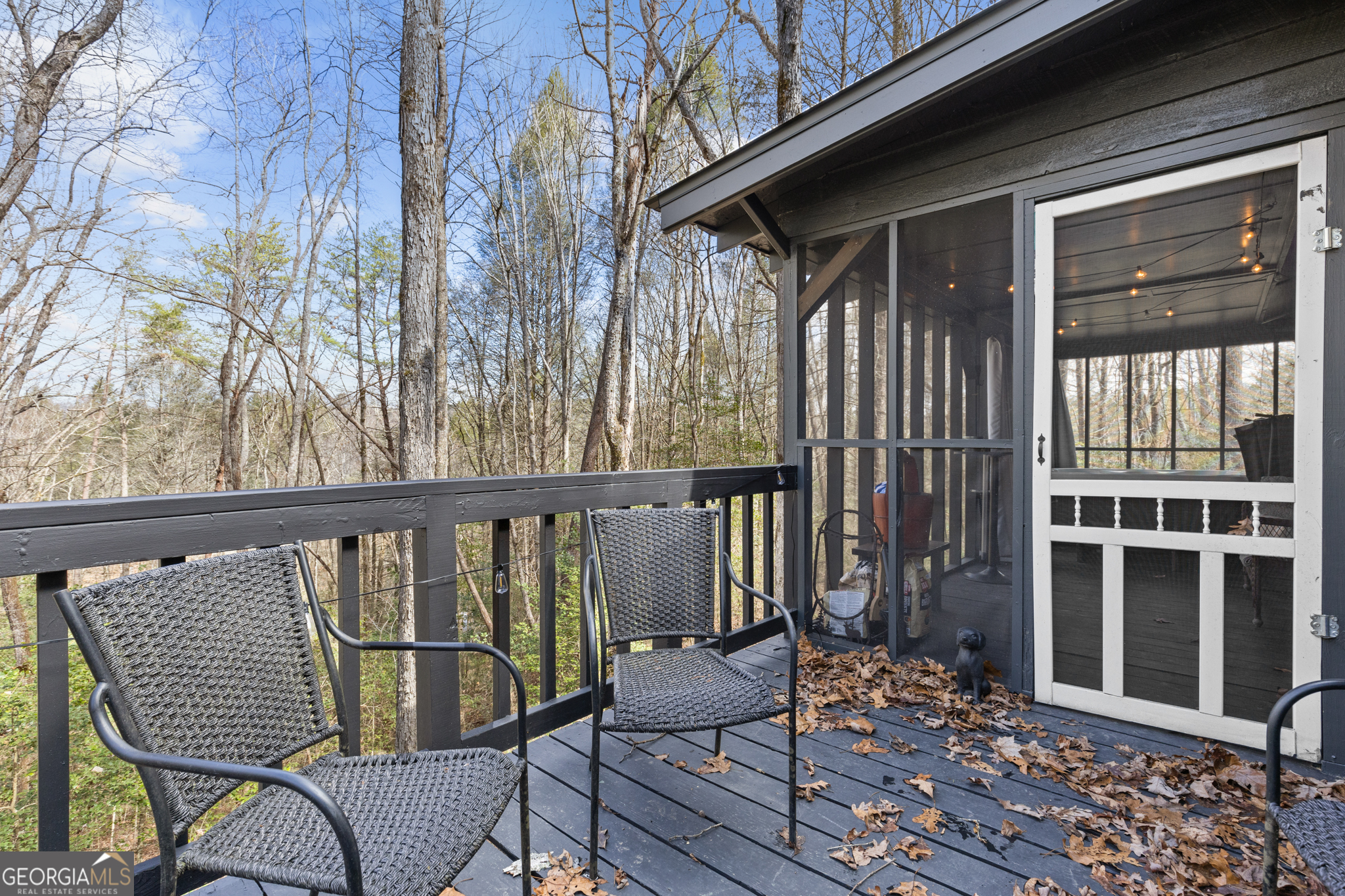 222 Icy Lane Blue Ridge, GA 30513 - Photo 36 of 37 a view of balcony with wooden floor and seating space