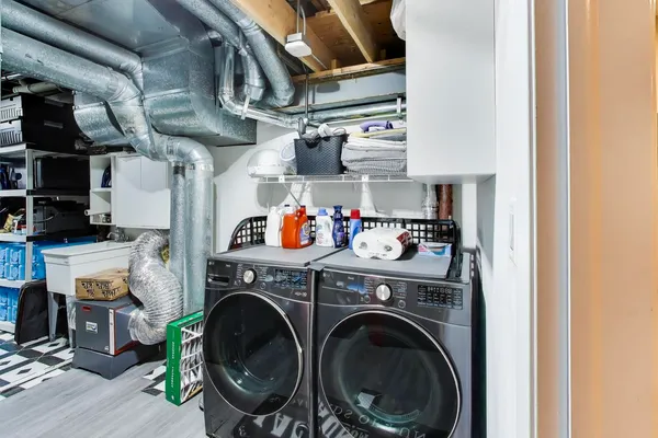 a view of storage and utility room