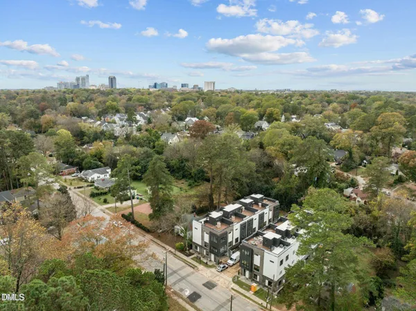 an aerial view of multiple house