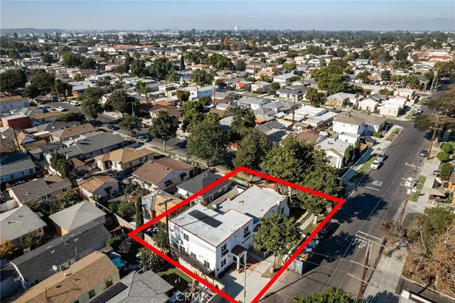 an aerial view of a city