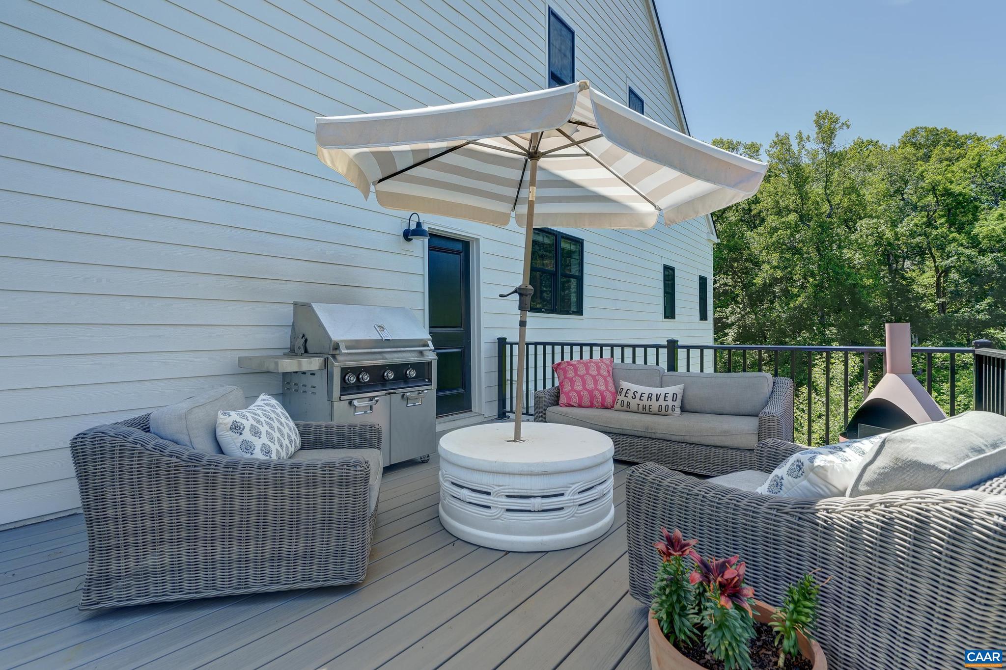 3327 Rowcross Street Crozet, VA 22932 - Photo 33 of 63 a roof deck with couches and potted plants