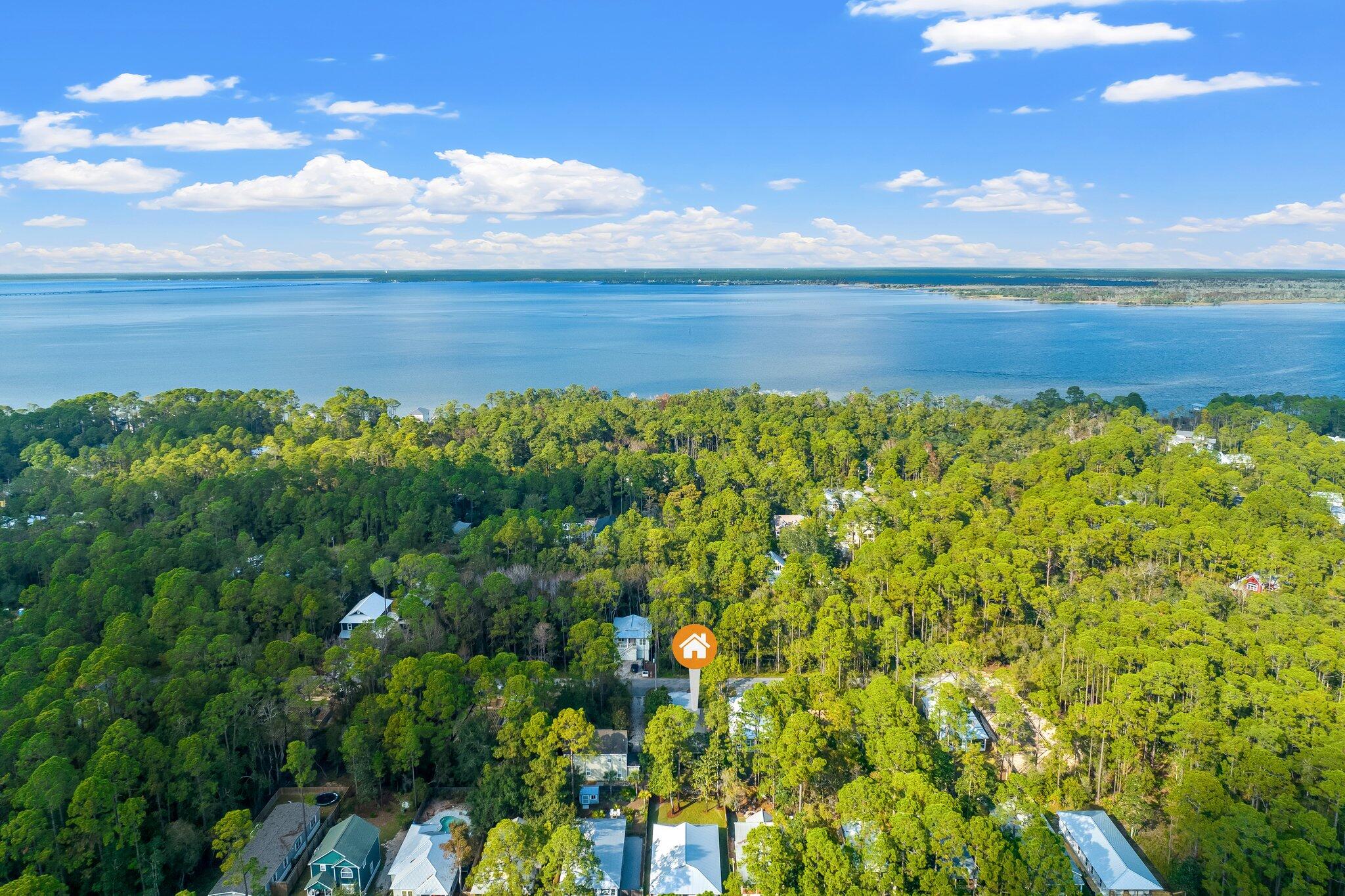124 East Wild Blueberry Way Santa Rosa Beach, FL 32459 - Photo 36 of 38 a view of lake with green space
