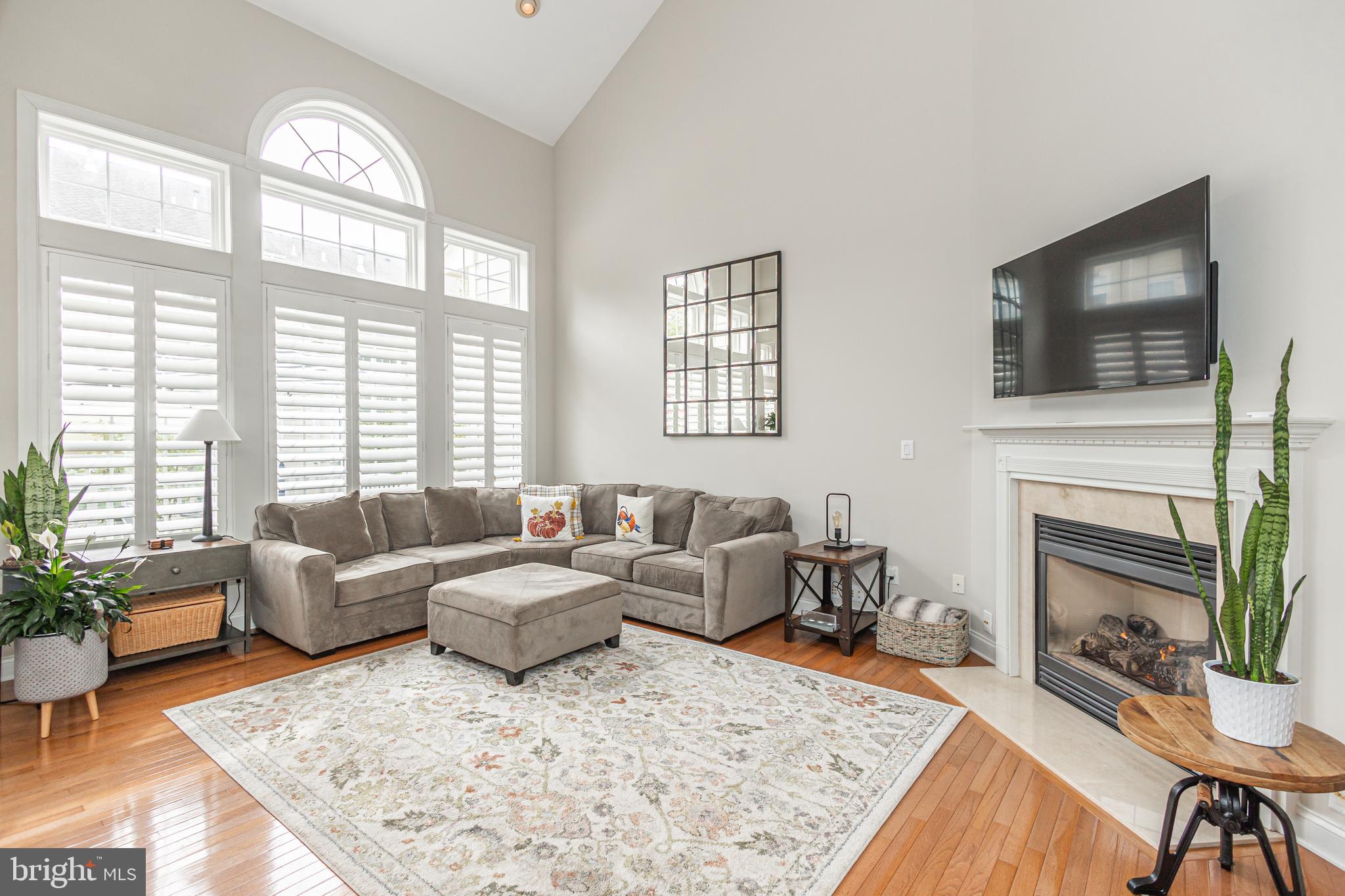 501 Titus Road Lambertville, NJ 08530 - Photo 28 of 62 a living room with furniture a fireplace and a flat screen tv