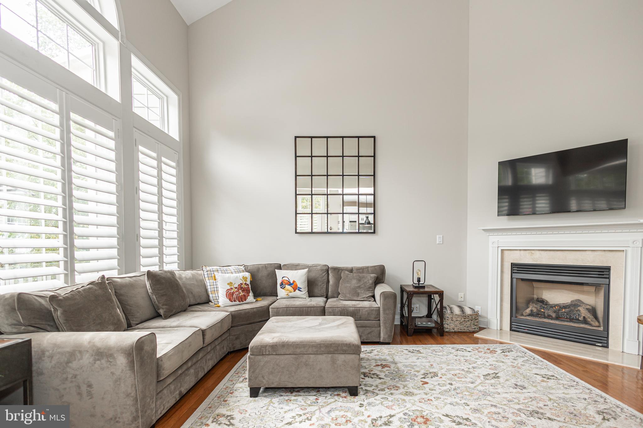 501 Titus Road Lambertville, NJ 08530 - Photo 30 of 62 a living room with furniture a flat screen tv and a fireplace