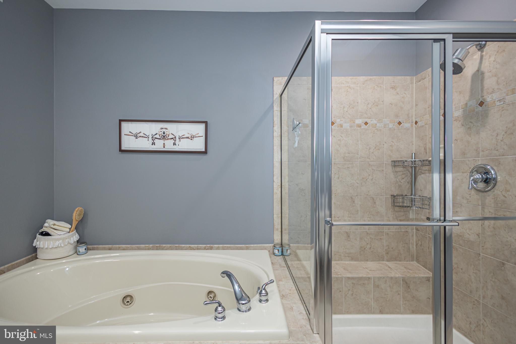 501 Titus Road Lambertville, NJ 08530 - Photo 45 of 62 a bathroom with a bathtub and a shower
